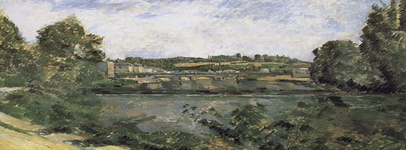 Paul Cezanne Pang Schwarz map of the bridge France oil painting art
